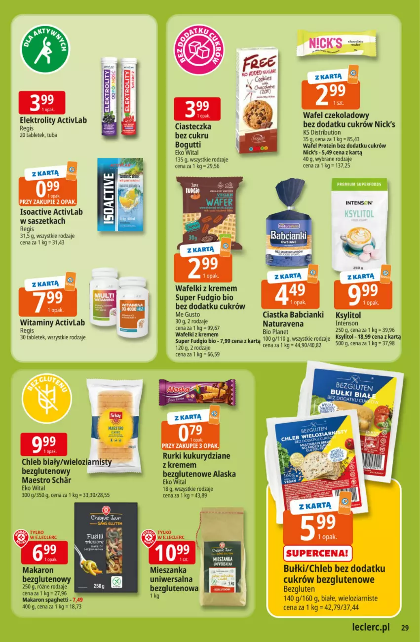 Gazetka promocyjna E Leclerc - ważna 17.03 do 29.03.2026 - strona 29 - produkty: Chleb, Ciastka, Ksylitol, Makaron, Tablet