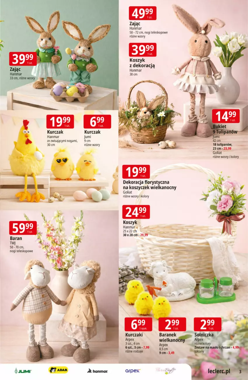 Gazetka promocyjna E Leclerc - ważna 17.03 do 29.03.2026 - strona 3 - produkty: Chrzan, Kosz, Kurczak, Solniczka, Teleskop, Tulipan