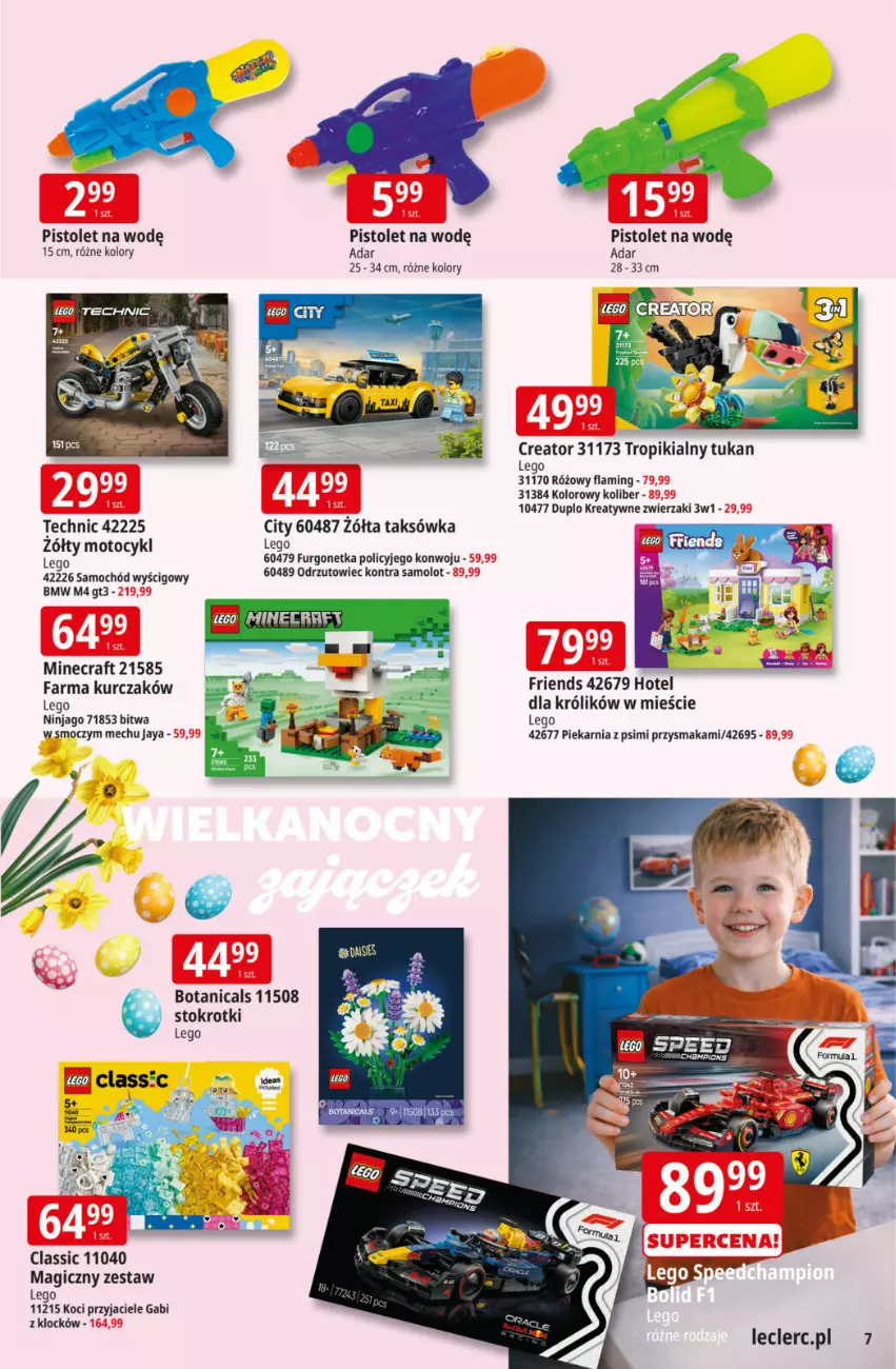 Gazetka promocyjna E Leclerc - ważna 17.03 do 29.03.2026 - strona 7 - produkty: Amol, Fa, Koc, Królik, Kurczak, LEGO, Minecraft, Pistolet, Samochód, Samolot, Urgo