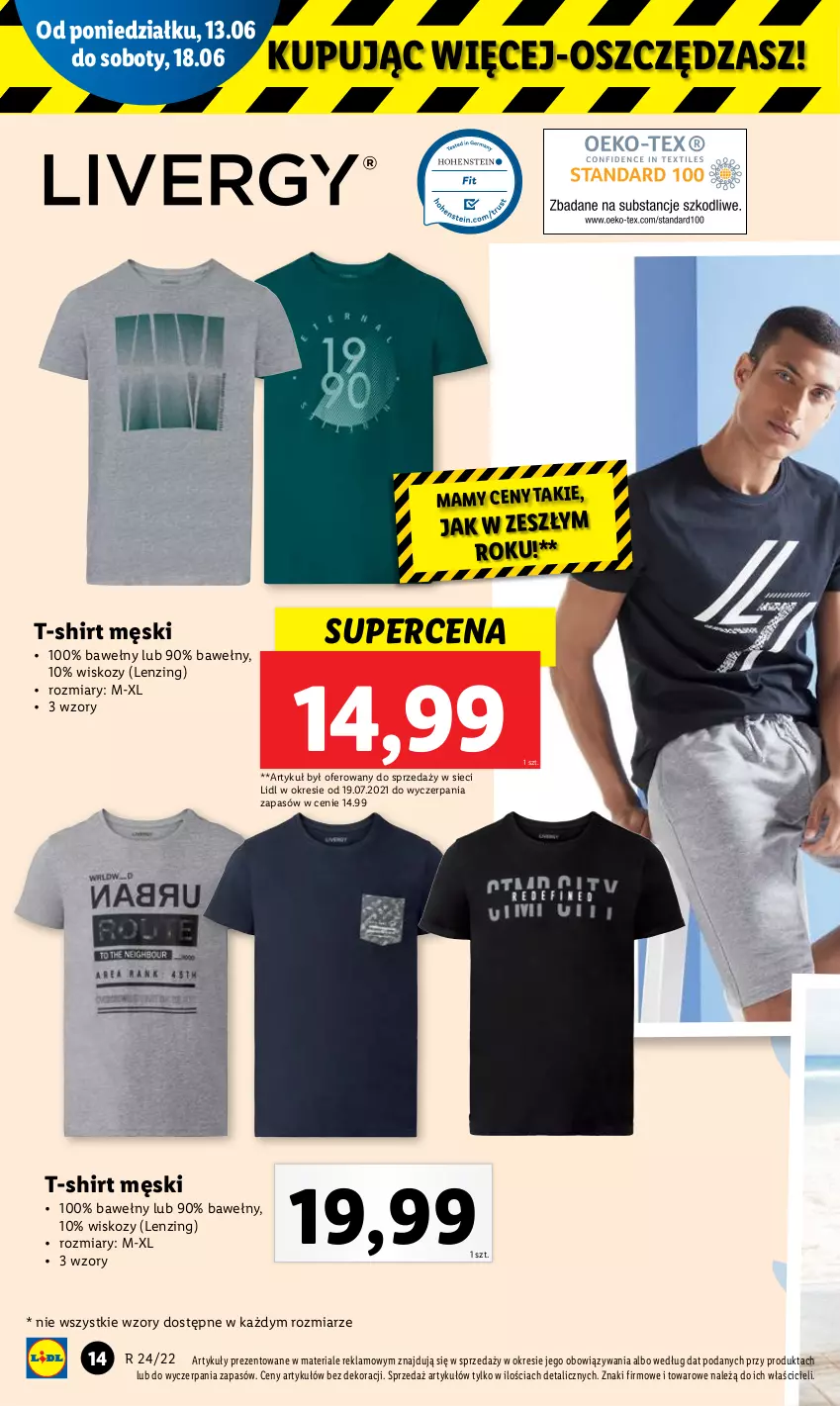 Gazetka promocyjna Lidl - GAZETKA - ważna 13.06 do 18.06.2022 - strona 14 - produkty: T-shirt