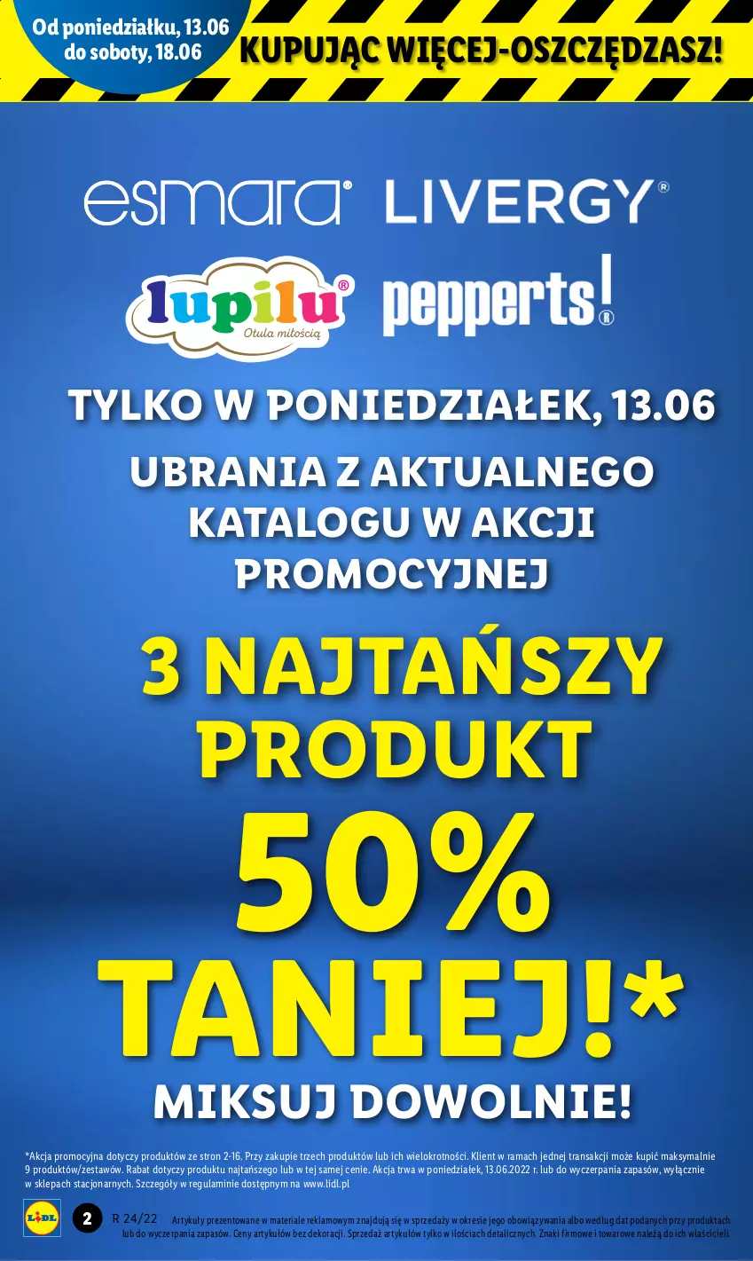 Gazetka promocyjna Lidl - GAZETKA - ważna 13.06 do 18.06.2022 - strona 2 - produkty: Rama, Tran, Ubrania