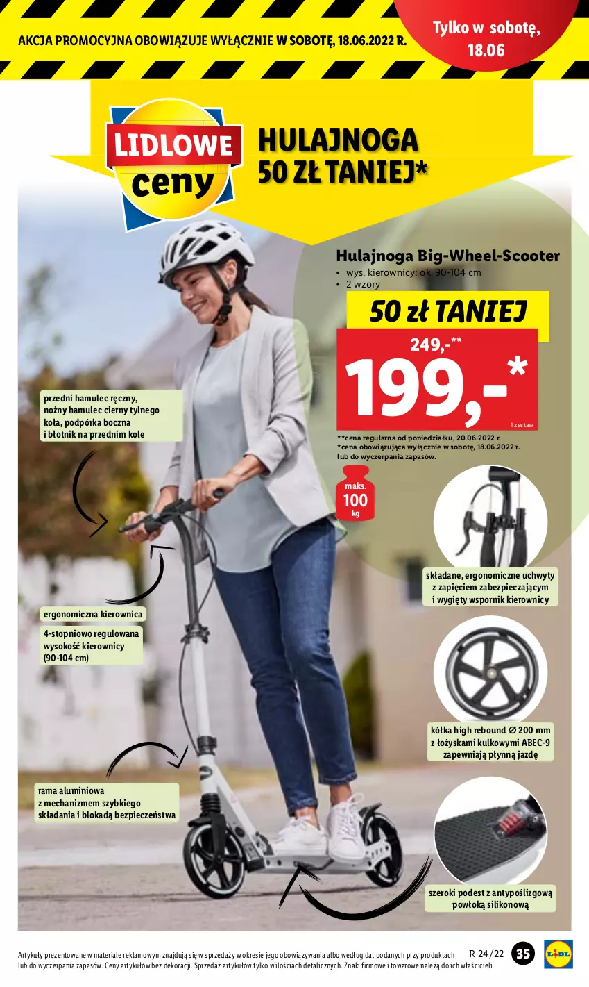 Gazetka promocyjna Lidl - GAZETKA - ważna 13.06 do 18.06.2022 - strona 41 - produkty: Hulajnoga, Kierownica, Mule, Noż, Piec, Por, Rama, Sok, Top, Uchwyty