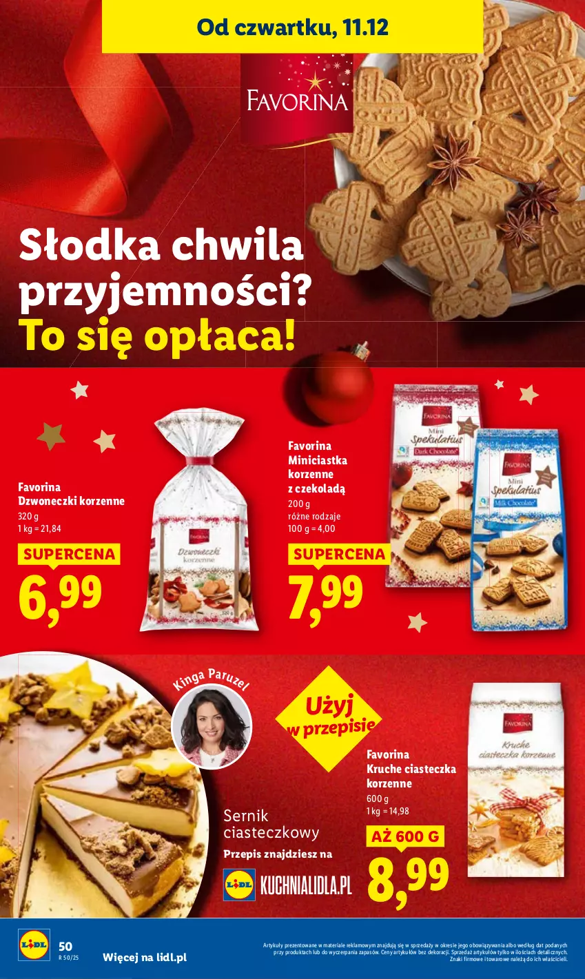 Gazetka promocyjna Lidl - GAZETKA - ważna 11.12 do 14.12.2025 - strona 50 - produkty: Ciastka, Fa, Ser
