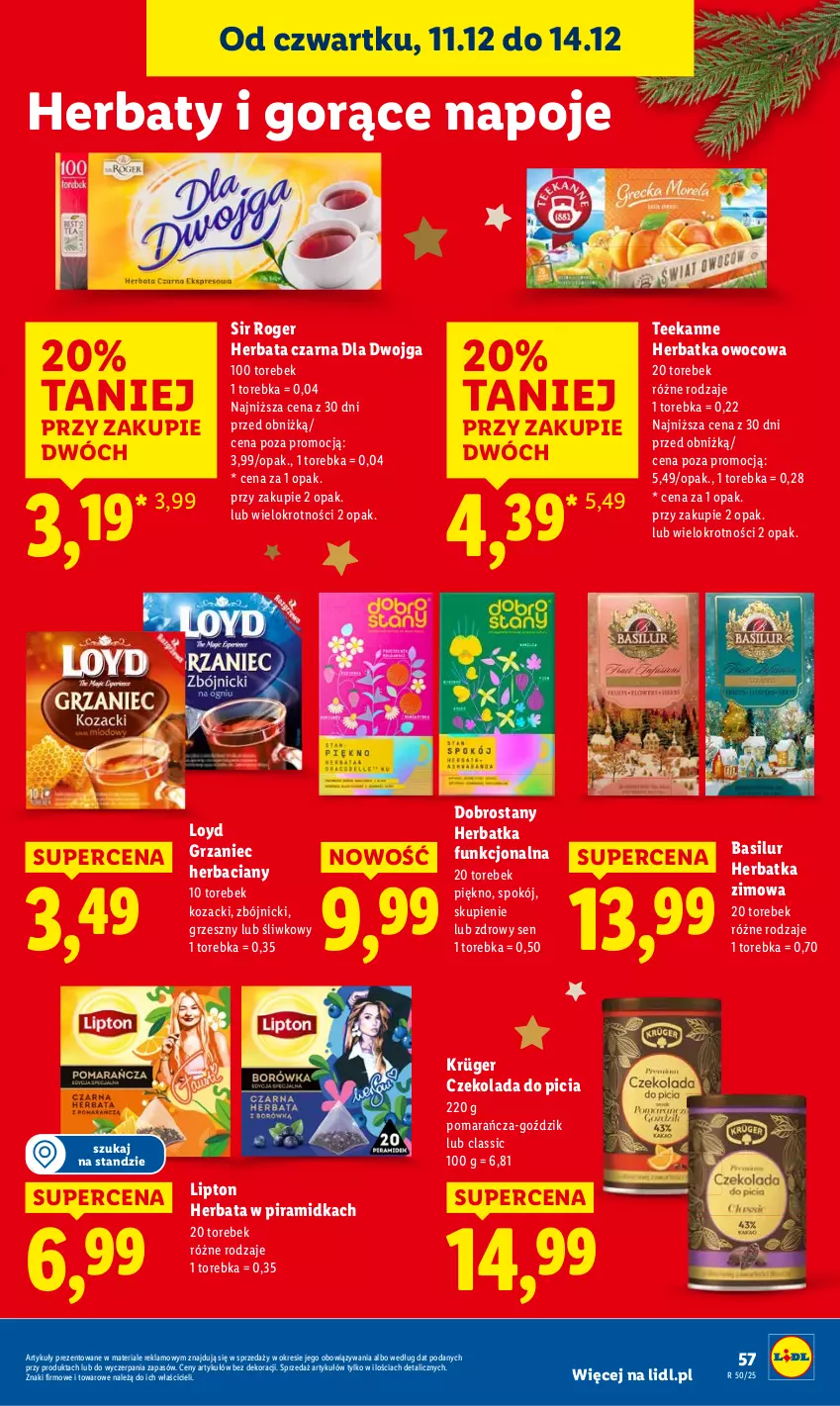 Gazetka promocyjna Lidl - GAZETKA - ważna 11.12 do 14.12.2025 - strona 57 - produkty: Czekolada, Teekanne
