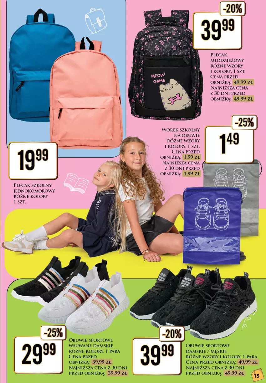 Gazetka promocyjna Dino - Katalog - Witaj szkoło 2026 - ważna 20.07 do 01.08.2026 - strona 15 - produkty: Obuwie, Plecak, Por, Sport