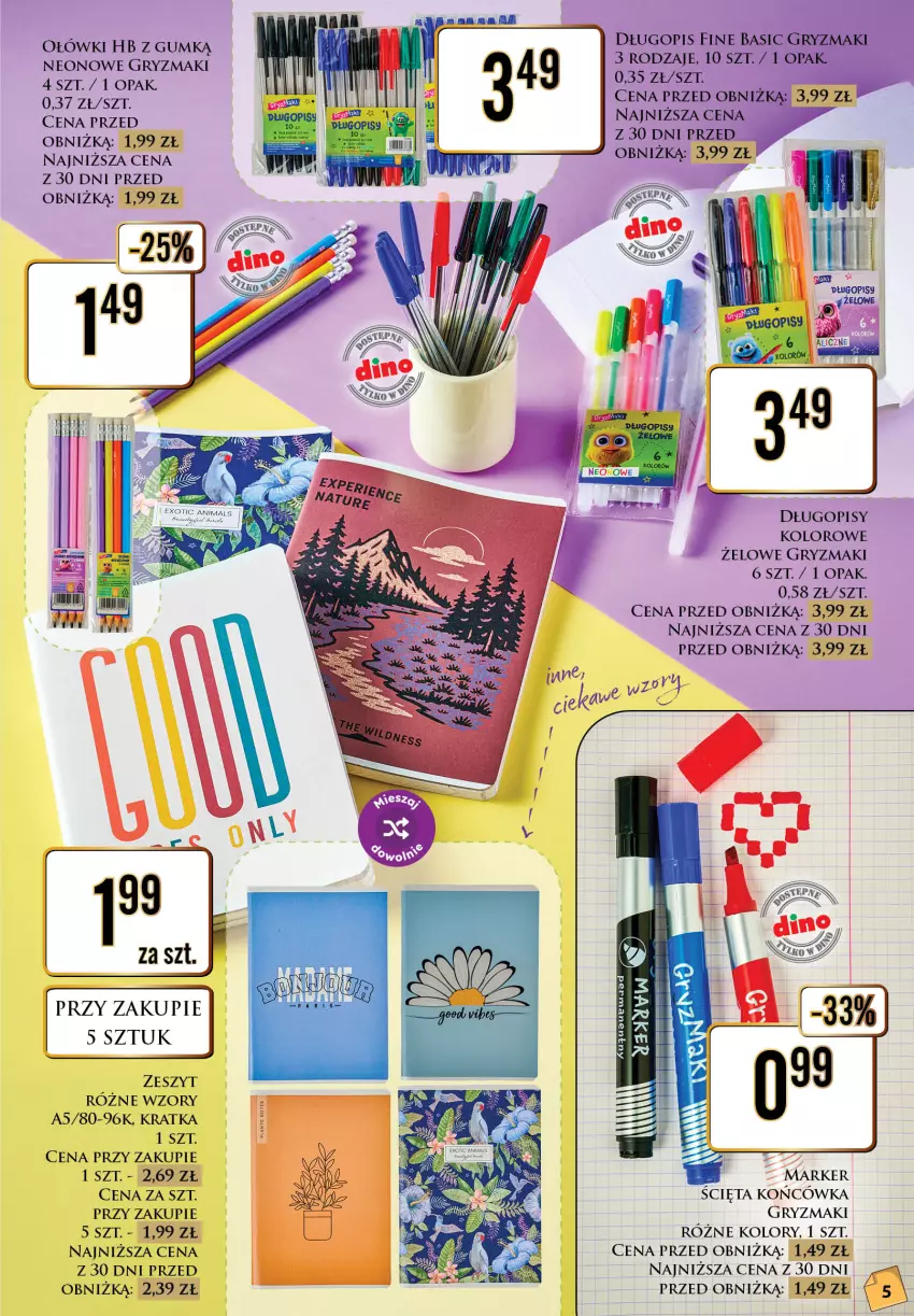 Gazetka promocyjna Dino - Katalog - Witaj szkoło 2026 - ważna 20.07 do 01.08.2026 - strona 5 - produkty: Długopis, Gry