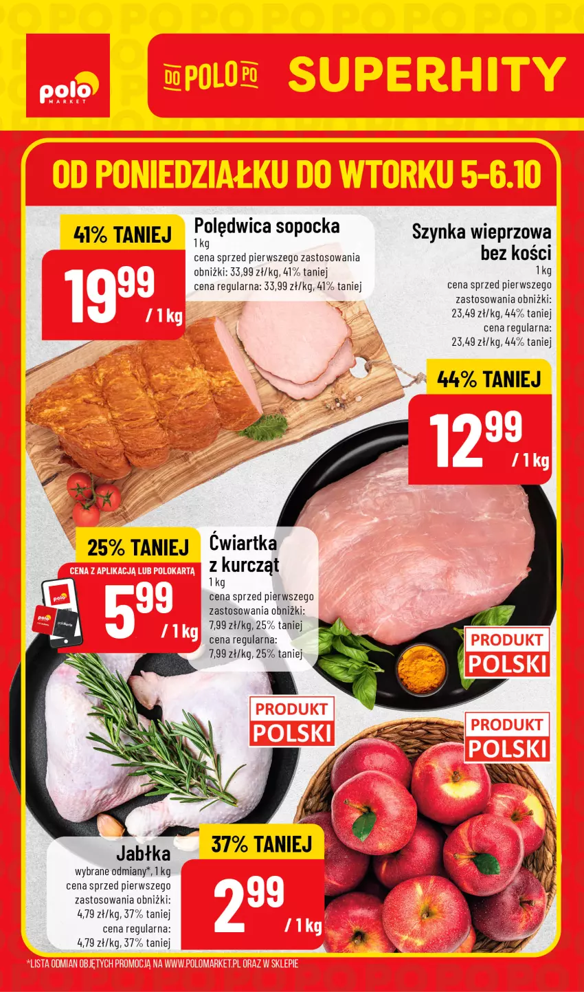 Gazetka promocyjna PoloMarket - Katalog Superhity - ważna 05.10 do 06.10.2026 - strona 1 - produkty: Jabłka, Polędwica, Szynka, Szynka wieprzowa