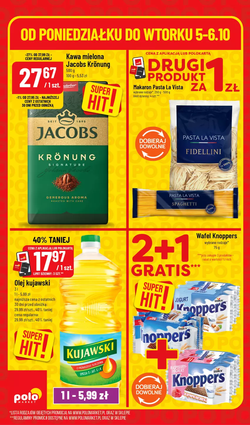 Gazetka promocyjna PoloMarket - Katalog Superhity - ważna 05.10 do 06.10.2026 - strona 2 - produkty: Jacobs, Kawa, Kawa mielona, Knoppers, Kujawski, Makaron, Olej