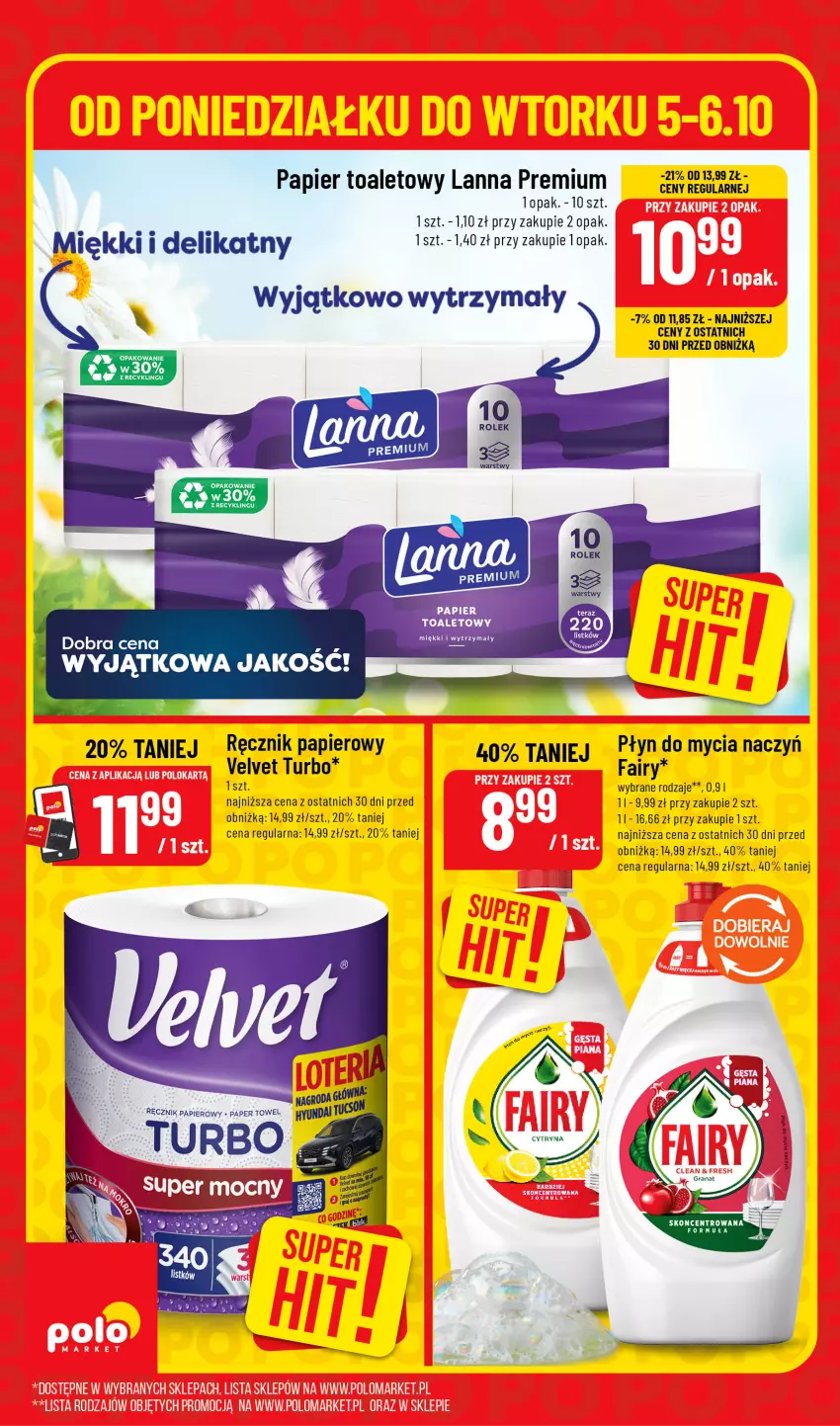 Gazetka promocyjna PoloMarket - Katalog Superhity - ważna 05.10 do 06.10.2026 - strona 8 - produkty: Do mycia naczyń, Fa, Fairy, Papier, Papier toaletowy, Płyn do mycia, Płyn do mycia naczyń, Ręcznik, Velvet