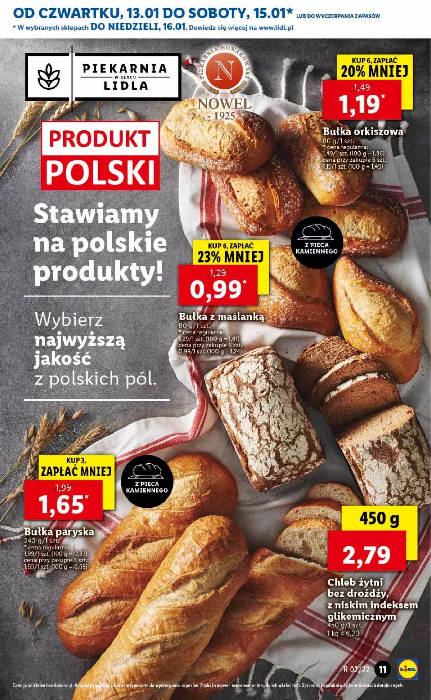 Gazetka promocyjna Lidl - GAZETKA - ważna 13.01 do 16.01.2022 - strona 11 - produkty: Bułka, Piec, Ser