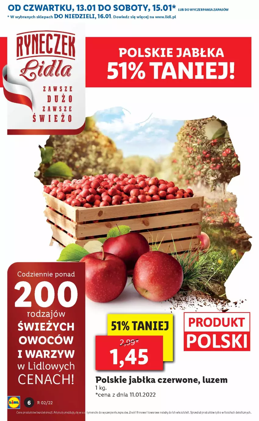 Gazetka promocyjna Lidl - GAZETKA - ważna 13.01 do 16.01.2022 - strona 6 - produkty: Jabłka