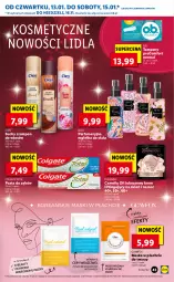 Gazetka promocyjna Lidl - GAZETKA - Gazetka - ważna od 16.01 do 16.01.2022 - strona 43 - produkty: Colgate Total, Bielenda, Perfum, Pasta do zębów, Tampony, Maska w płachcie, Szampon, Suchy szampon, Colgate, Maska, O.B., LG