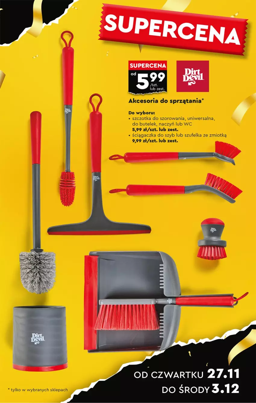 Gazetka promocyjna Biedronka - Okazje Tygodnia - ważna 22.11 do 06.12.2025 - strona 17 - produkty: Szczotka, Szczotka do szorowania, Szufelka