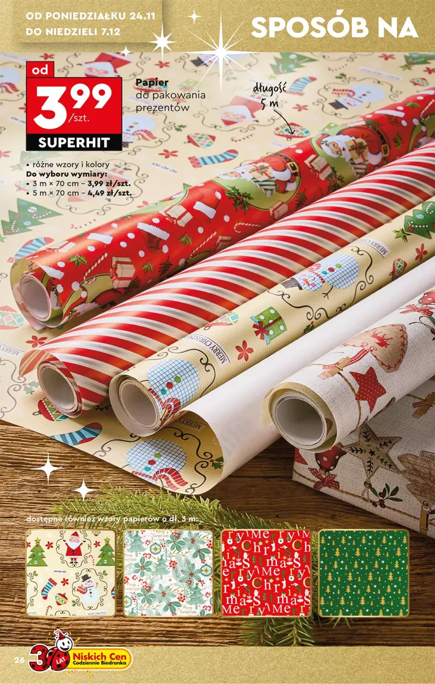 Gazetka promocyjna Biedronka - Okazje Tygodnia - ważna 22.11 do 06.12.2025 - strona 28 - produkty: Papier, Ser