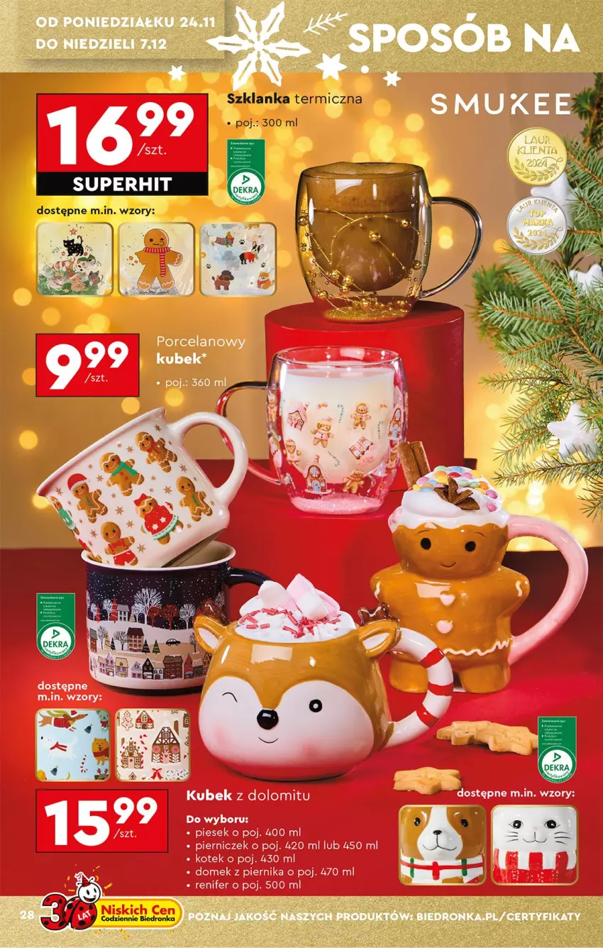 Gazetka promocyjna Biedronka - Okazje Tygodnia - ważna 22.11 do 06.12.2025 - strona 30 - produkty: Kotek, Szklanka