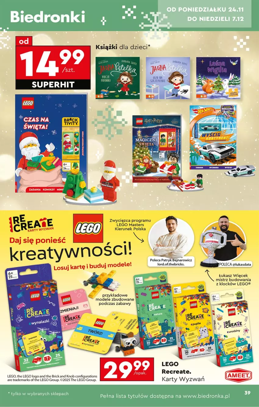 Gazetka promocyjna Biedronka - Okazje Tygodnia - ważna 22.11 do 06.12.2025 - strona 41 - produkty: Dzieci, Gra, LEGO