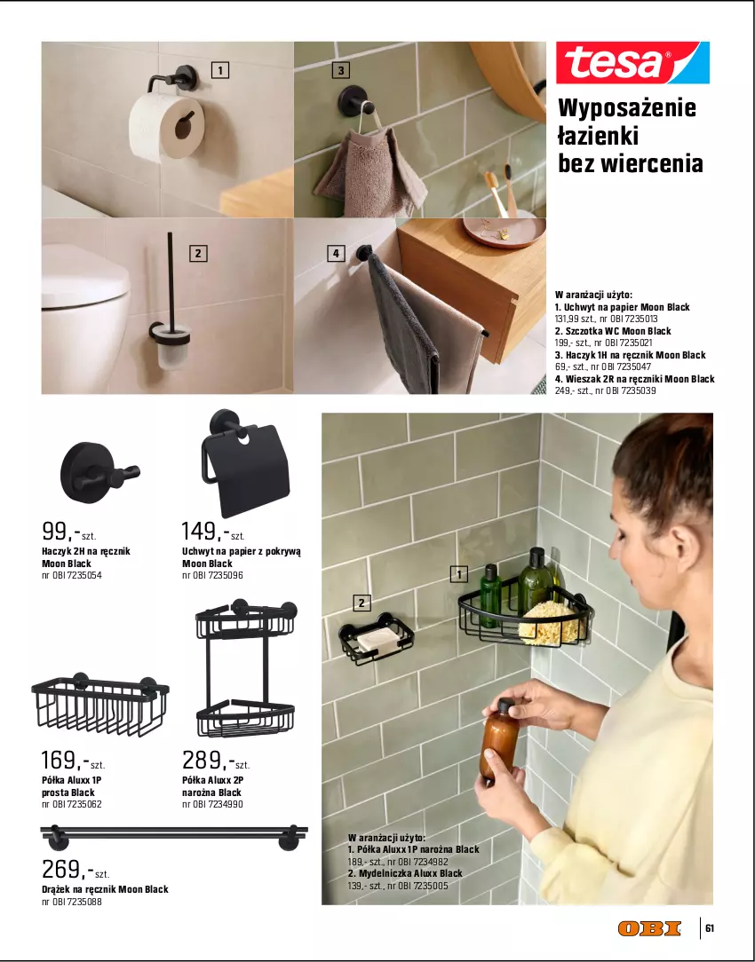 Gazetka promocyjna Obi - Gazetka OBI - ważna 01.09 do 31.12.2025 - strona 61 - produkty: Dywan, Dywanik, Dywanik łazienkowy, Gra, Granat, Haczyk, Lack, Mydelniczka, Papier, Półka, Ręcznik, Szczotka, Wieszak