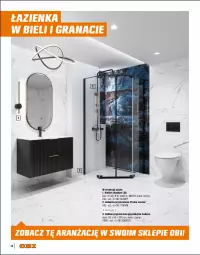 Gazetka promocyjna Obi - Gazetka OBI - Gazetka - ważna od 31.12 do 31.12.2025 - strona 12 - produkty: Kabina prysznicowa, Bateria umywalkowa, Gra, Deska wolnoopadająca, Uchwyty, Lack, Szafka, Bateria, Umywalka, Gres, Lampa, Lustro, Miska, Lampa wisząca