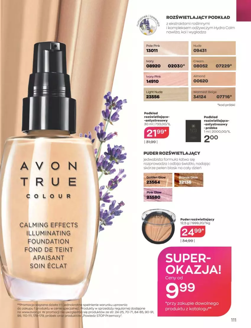 Gazetka promocyjna Avon - Katalog Avon 3/2023 kampania marzec - ważna 01.03 do 31.03.2023 - strona 111 - produkty: Eclat, Foundation, Podkład, Puder, Top