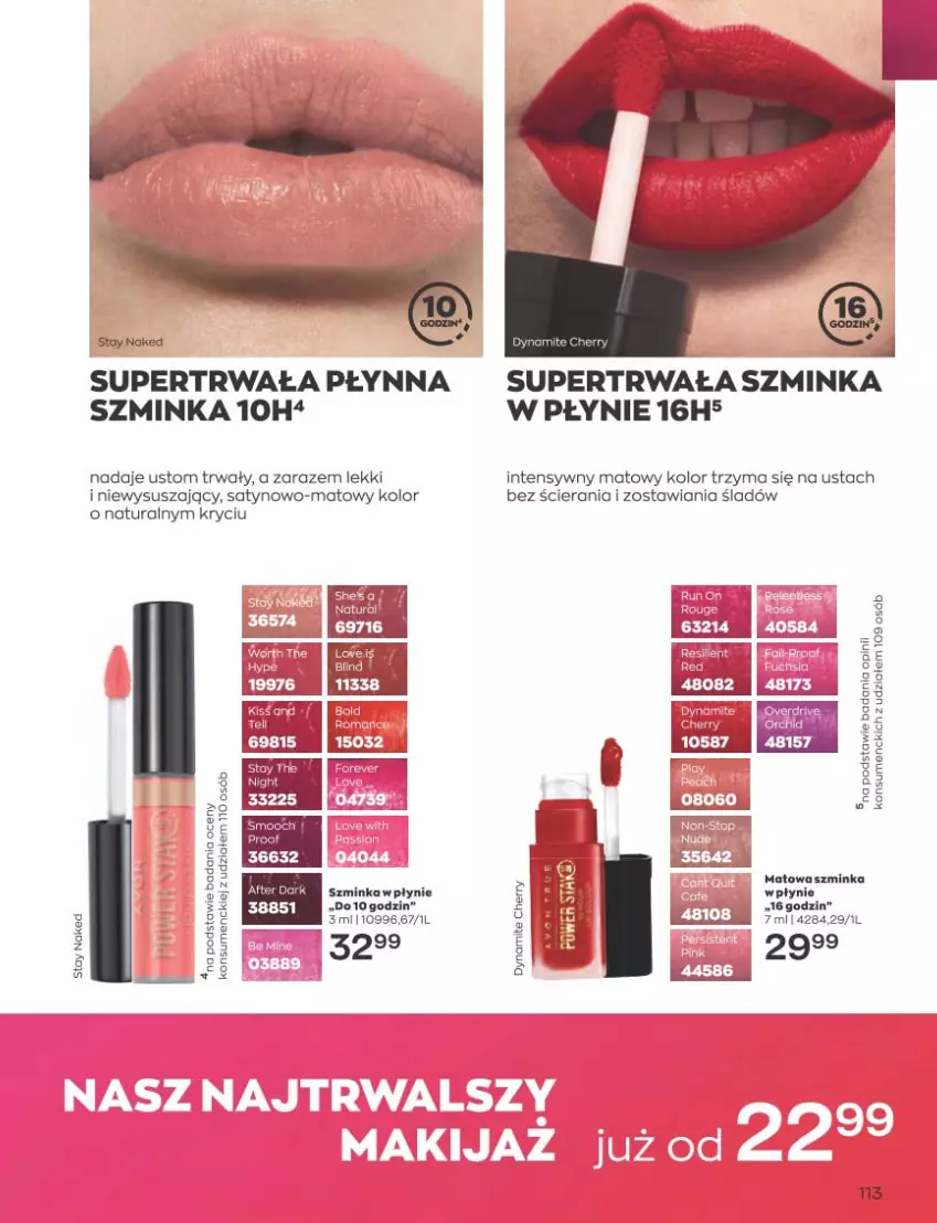 Gazetka promocyjna Avon - Katalog Avon 3/2023 kampania marzec - ważna 01.03 do 31.03.2023 - strona 113 - produkty: Inka, Szminka