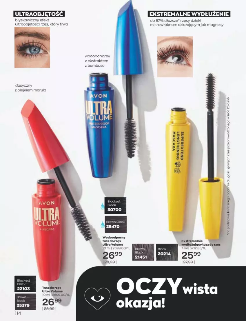 Gazetka promocyjna Avon - Katalog Avon 3/2023 kampania marzec - ważna 01.03 do 31.03.2023 - strona 114 - produkty: Olej, Por, Tusz, Woda