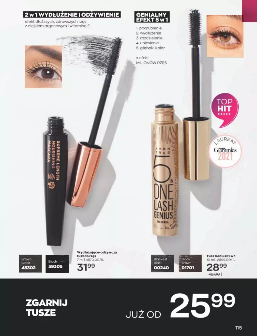 Gazetka promocyjna Avon - Katalog Avon 3/2023 kampania marzec - ważna 01.03 do 31.03.2023 - strona 115 - produkty: Jaja, Lion, Olej, Tusz