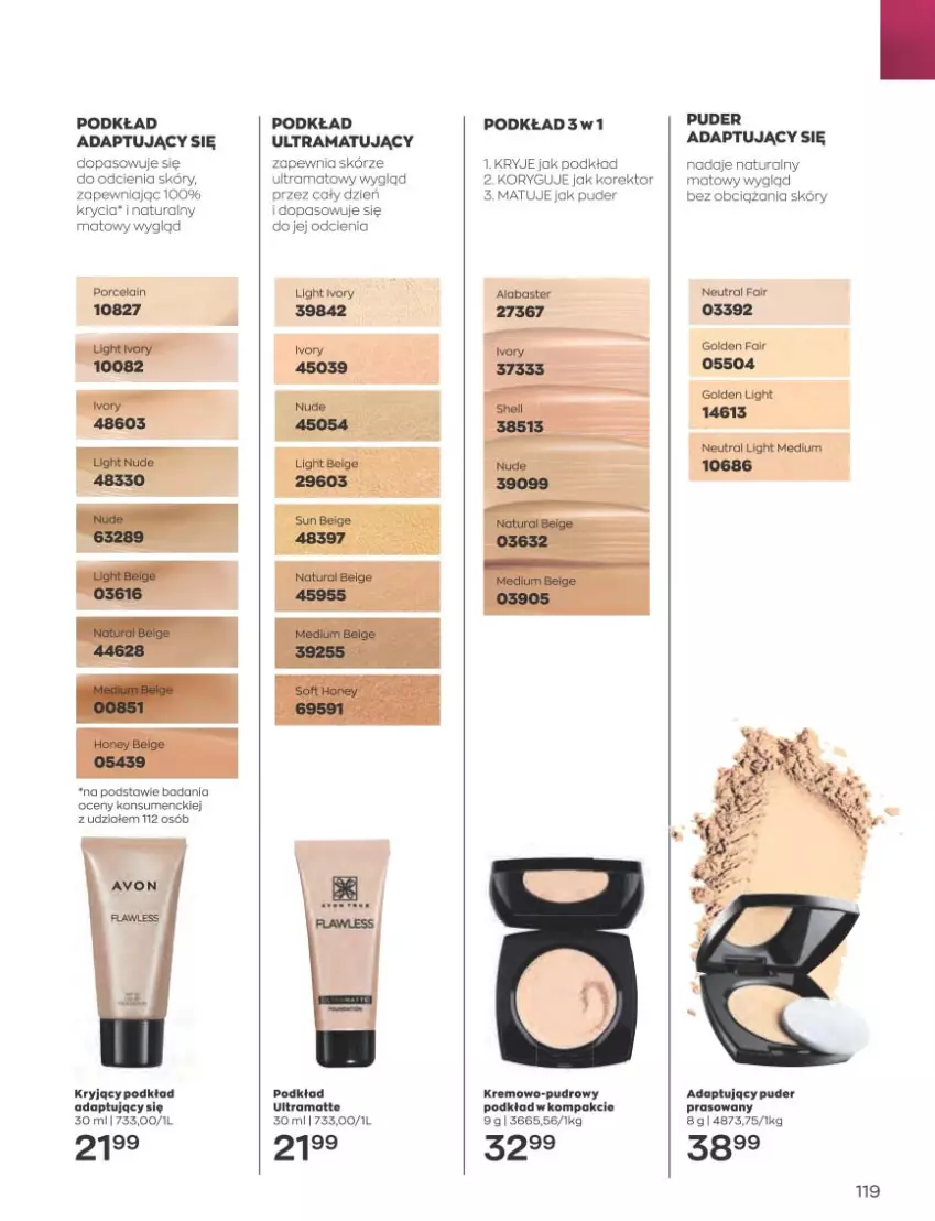 Gazetka promocyjna Avon - Katalog Avon 3/2023 kampania marzec - ważna 01.03 do 31.03.2023 - strona 119 - produkty: Fa, Podkład, Puder, Rama