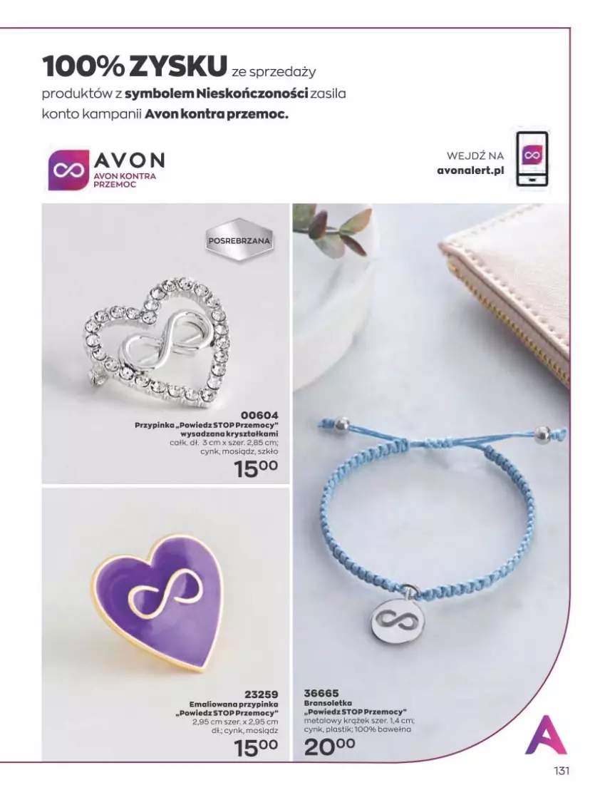 Gazetka promocyjna Avon - Katalog Avon 3/2023 kampania marzec - ważna 01.03 do 31.03.2023 - strona 131 - produkty: Bransoletka, Cynk, Inka, Top, Wełna