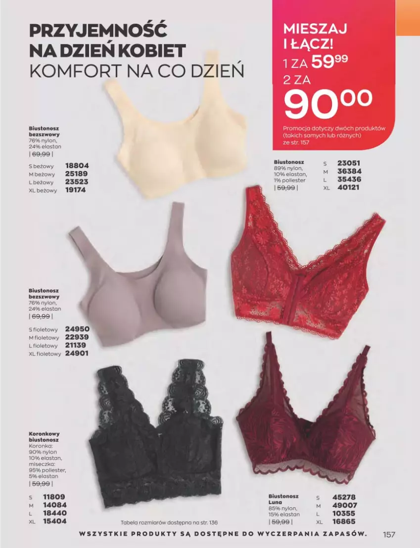 Gazetka promocyjna Avon - Katalog Avon 3/2023 kampania marzec - ważna 01.03 do 31.03.2023 - strona 157 - produkty: Biustonosz, Miseczka