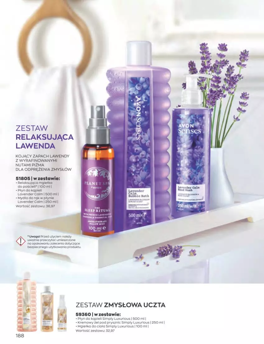 Gazetka promocyjna Avon - Katalog Avon 3/2023 kampania marzec - ważna 01.03 do 31.03.2023 - strona 188 - produkty: Fa, Mydło, Piec, Płyn do kąpieli, Pościel, Waga