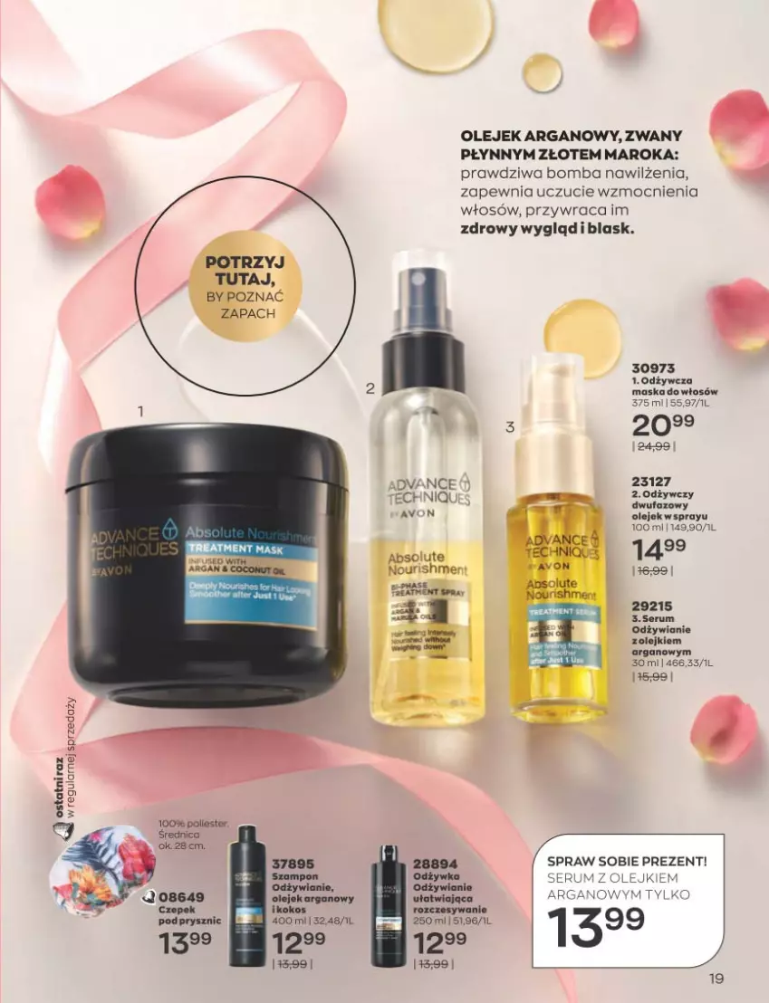 Gazetka promocyjna Avon - Katalog Avon 3/2023 kampania marzec - ważna 01.03 do 31.03.2023 - strona 19 - produkty: Kokos, Maska, Maska do włosów, Olej, Rum, Ser, Serum, Szampon