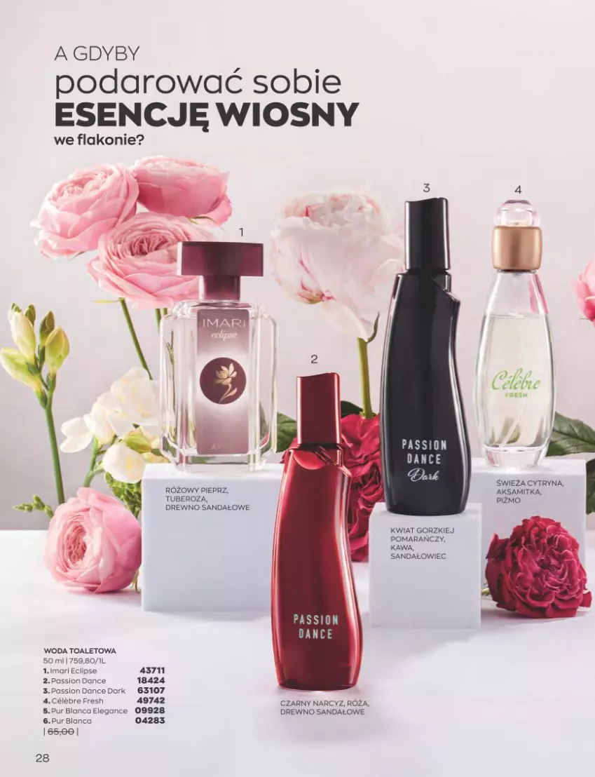 Gazetka promocyjna Avon - Katalog Avon 3/2023 kampania marzec - ważna 01.03 do 31.03.2023 - strona 28 - produkty: Aksam, Kawa, Narcyz, Pieprz, Pur, Róża, Sandał, Woda, Woda toaletowa