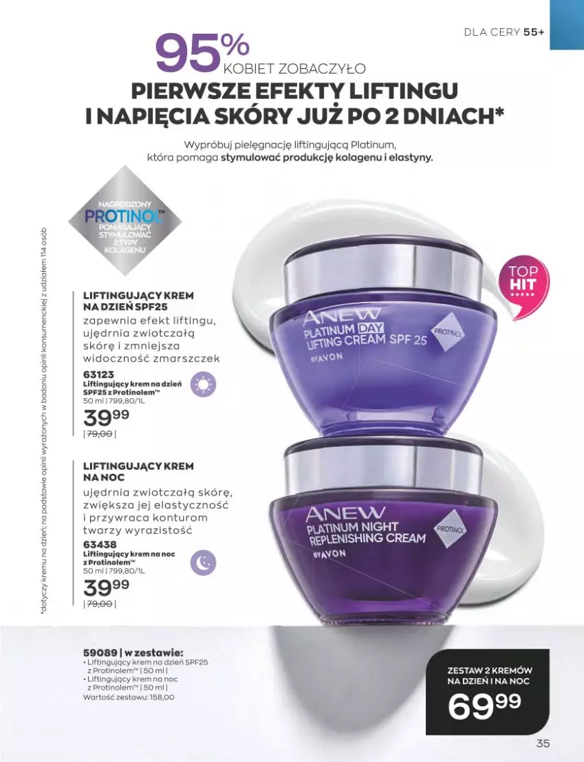 Gazetka promocyjna Avon - Katalog Avon 3/2023 kampania marzec - ważna 01.03 do 31.03.2023 - strona 35 - produkty: Anew, Gin, Kolagen, Krem na dzień, Mars