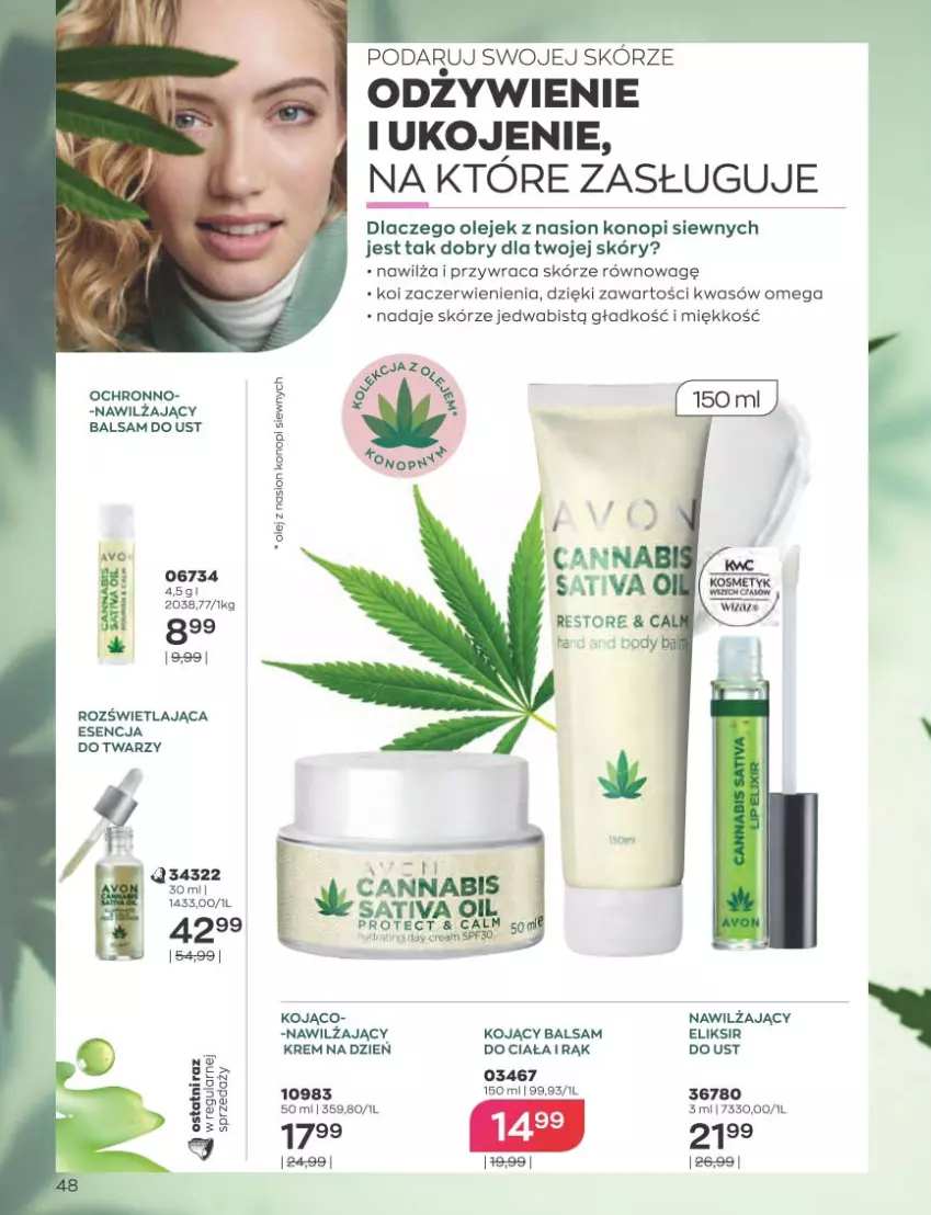 Gazetka promocyjna Avon - Katalog Avon 3/2023 kampania marzec - ważna 01.03 do 31.03.2023 - strona 48 - produkty: Balsam do ust, Fa, Krem na dzień, Nawilżający balsam, Olej, Sati