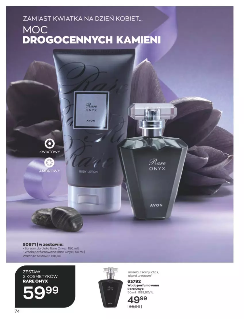 Gazetka promocyjna Avon - Katalog Avon 3/2023 kampania marzec - ważna 01.03 do 31.03.2023 - strona 74 - produkty: Balsam do ciała, Perfum, Woda, Woda perfumowana