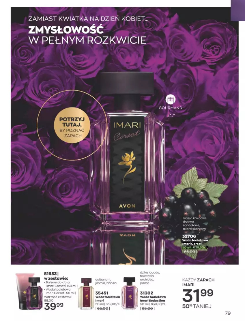 Gazetka promocyjna Avon - Katalog Avon 3/2023 kampania marzec - ważna 01.03 do 31.03.2023 - strona 79 - produkty: Kakao, LG, Masło, Woda, Woda toaletowa