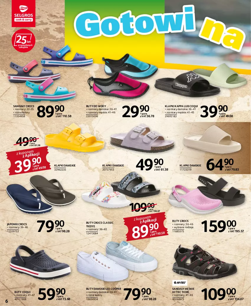 Gazetka promocyjna Selgros - Katalog Urlop - ważna 22.04 do 31.12.2022 - strona 6 - produkty: Buty, Buty do wody, Hi-Tec, Klapki, Sandał