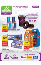 Gazetka promocyjna Stokrotka - Stokrotka Express - Gazetka - ważna od 25.01 do 25.01.2023 - strona 1 - produkty: Red Bull, Mirinda, Pepsi, Mleczko, Czekolada, Donut, Napój, Milka