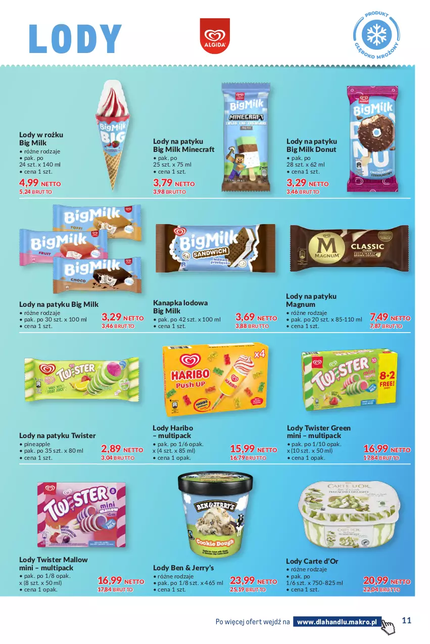 Gazetka promocyjna Makro - Dystrybucja do sklepów - ważna 01.09 do 28.09.2026 - strona 11 - produkty: Big Milk, Donut, Haribo, Lody, Minecraft