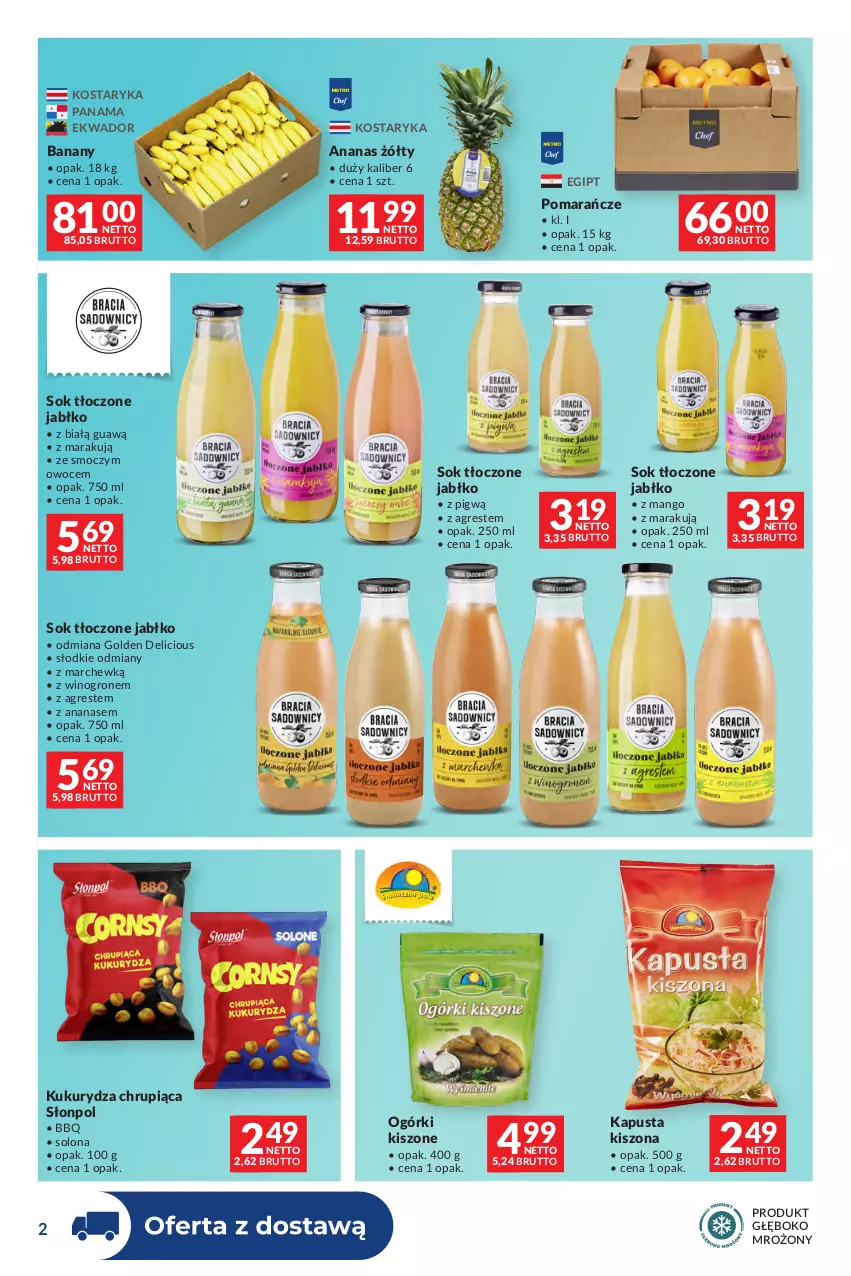 Gazetka promocyjna Makro - Dystrybucja do sklepów - ważna 01.09 do 28.09.2026 - strona 2 - produkty: Ananas, Banany, Gres, Kukurydza, Mango, Owoce, Pomarańcze, Słonpol, Sok, Wino