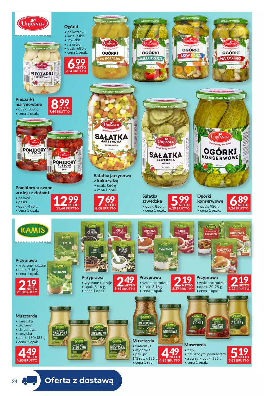 Gazetka promocyjna Makro - Dystrybucja do sklepów - ważna 01.09 do 28.09.2026 - strona 24 - produkty: Chrzan, Mus, Musztarda, Ogórki konserwowe, Olej, Piec, Pomidory, Sałat, Sałatka, Ser