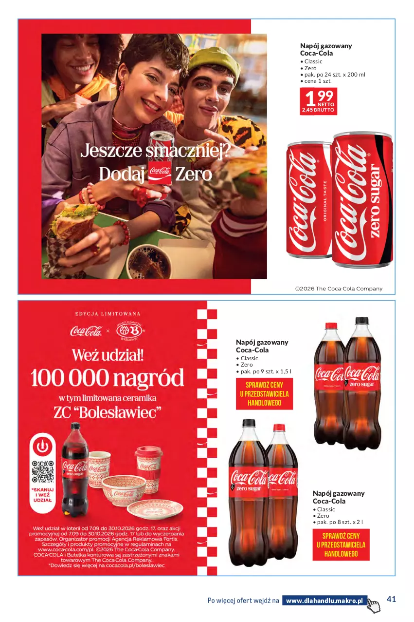 Gazetka promocyjna Makro - Dystrybucja do sklepów - ważna 01.09 do 28.09.2026 - strona 41 - produkty: Coca-Cola, Napój, Napój gazowany