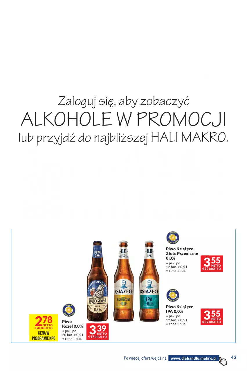 Gazetka promocyjna Makro - Dystrybucja do sklepów - ważna 01.09 do 28.09.2026 - strona 43 - produkty: Alkohole, Gra, JBL, Kozel, Książęce, Piwo