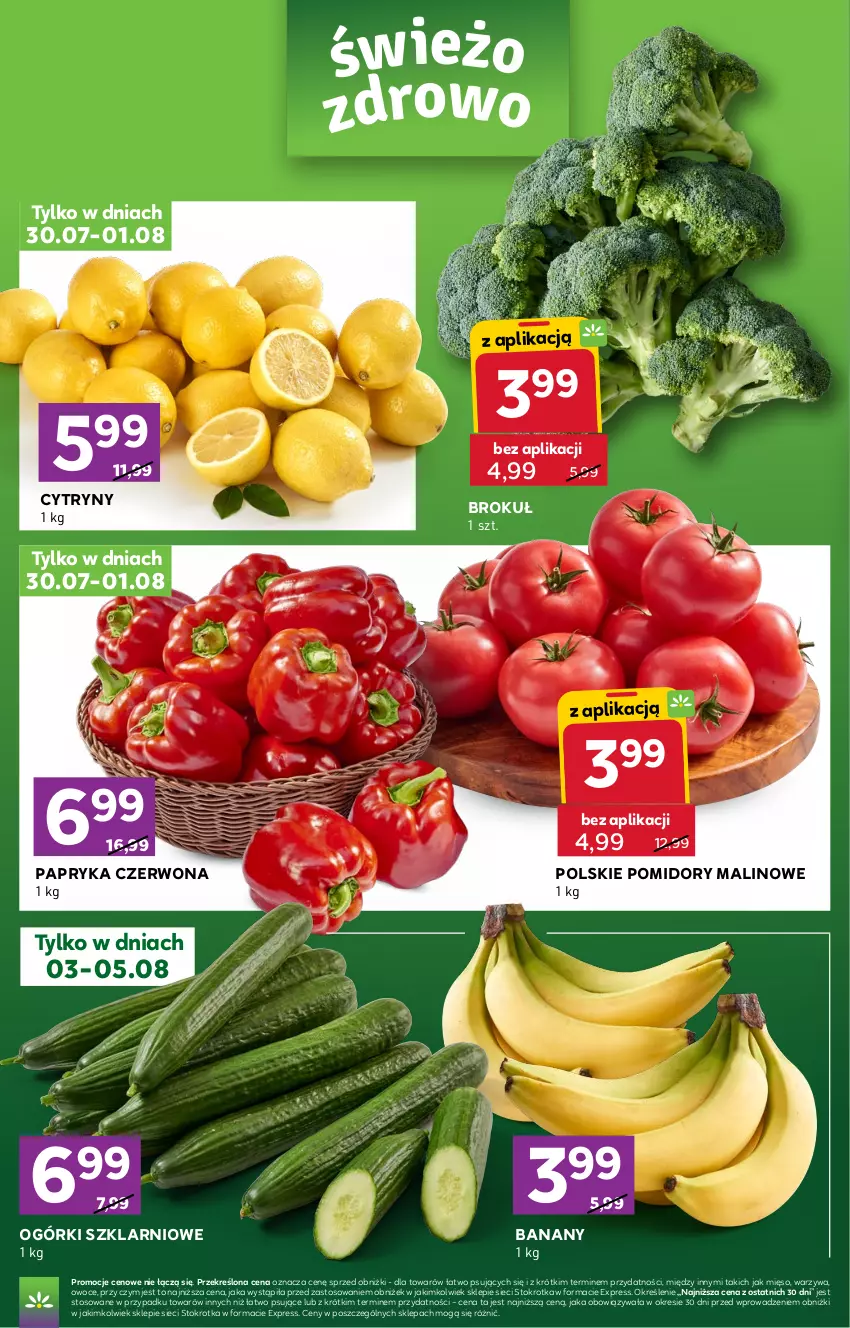 Gazetka promocyjna Stokrotka - Express - ważna 30.07 do 05.08.2026 - strona 2 - produkty: Banany, Cytryny, Mięso, Owoce, Papryka, Papryka czerwona, Pomidory, Warzywa