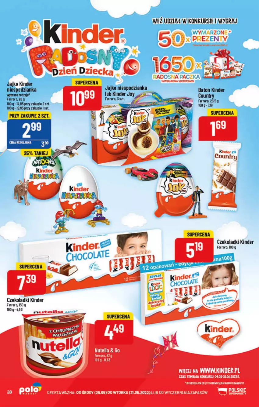 Gazetka promocyjna PoloMarket - Gazetka pomocyjna - ważna 25.05 do 31.05.2022 - strona 28 - produkty: Fa, Ferrero, Gra, Kinder, LG