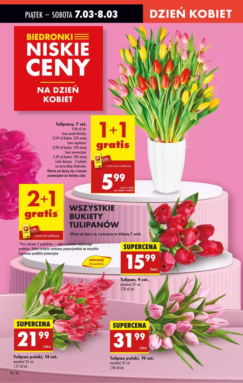 Gazetka promocyjna Biedronka - Od Czwartku - ważna 06.03 do 12.03.2025 - strona 16 - produkty: Bukiet, Fa, Kwiaty cięte, Por, Sok, Tulipan