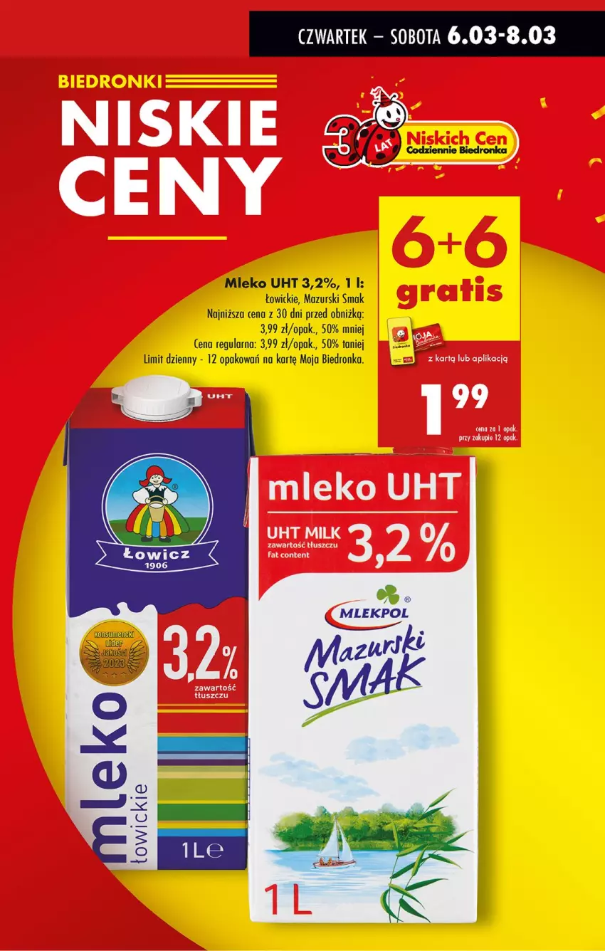 Gazetka promocyjna Biedronka - Od Czwartku - ważna 06.03 do 12.03.2025 - strona 3 - produkty: Mleko