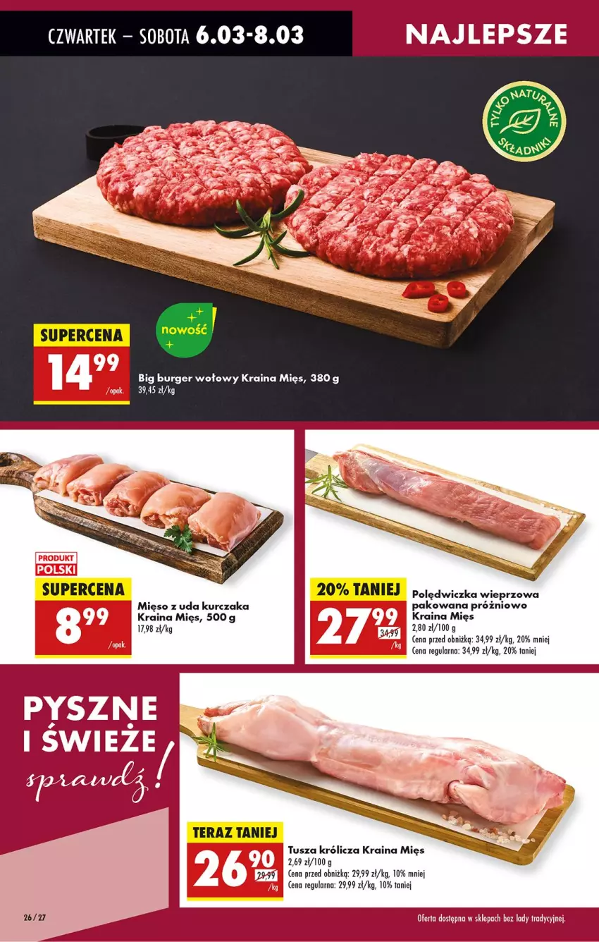 Gazetka promocyjna Biedronka - Od Czwartku - ważna 06.03 do 12.03.2025 - strona 30 - produkty: Burger, Kurczak, Mięso, Mięso z uda kurczaka, Polędwiczka wieprzowa, Tusz