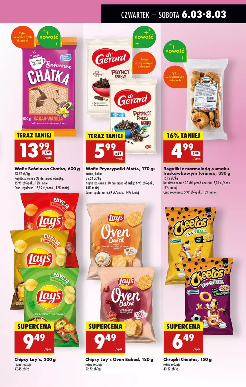 Gazetka promocyjna Biedronka - Od Czwartku - ważna 06.03 do 12.03.2025 - strona 59 - produkty: Cheetos, Chipsy, Chrupki, Kakao, Kokos, Rogal, Tera, Wafle