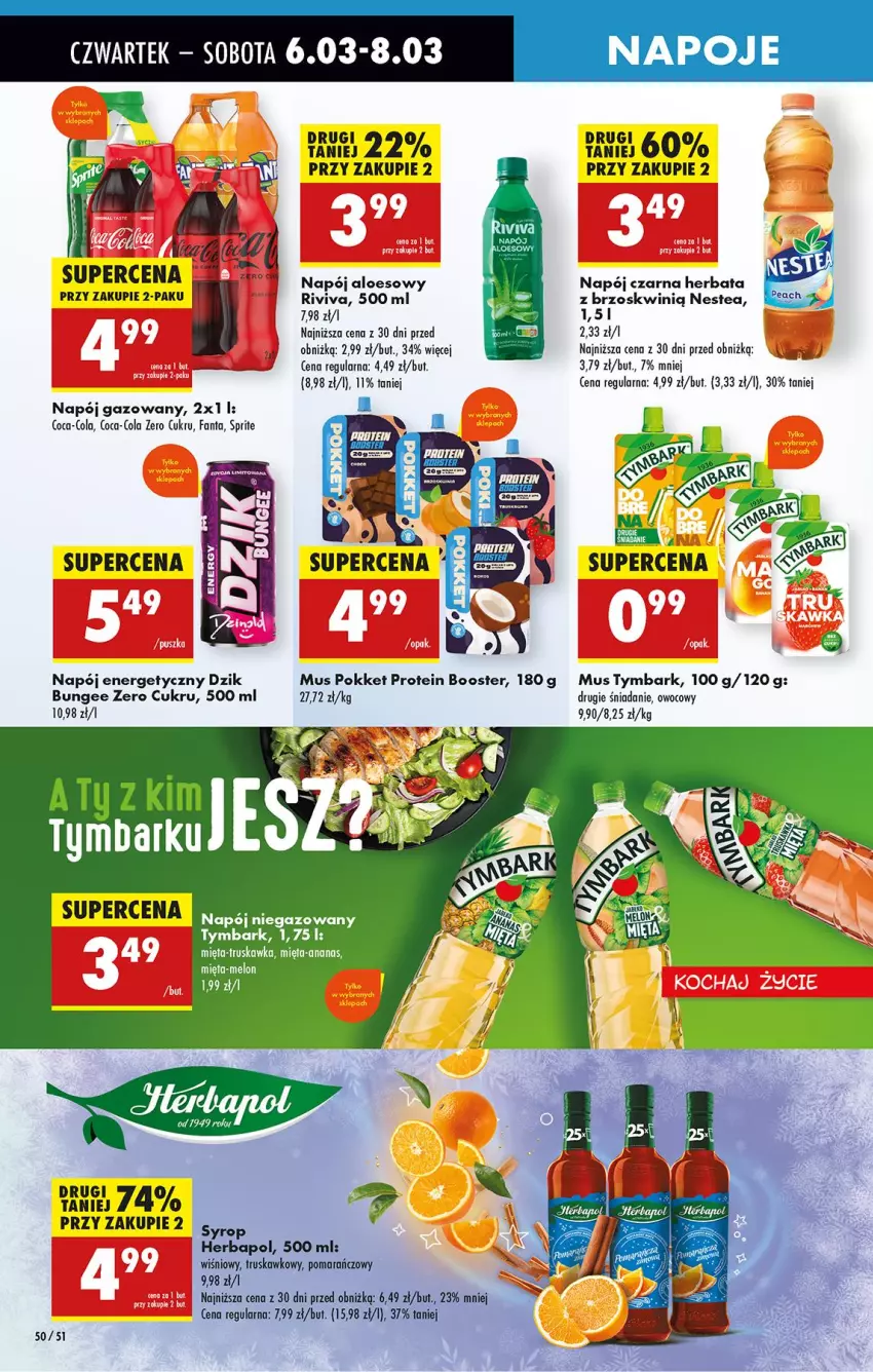 Gazetka promocyjna Biedronka - Od Czwartku - ważna 06.03 do 12.03.2025 - strona 60 - produkty: Booster, Coca-Cola, Fa, Fanta, Herbapol, Herbata, Mus, Napój, Napój energetyczny, Napój gazowany, Nestea, Sprite, Syrop, Tymbark